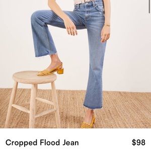 Reformation cropped flood jeans
